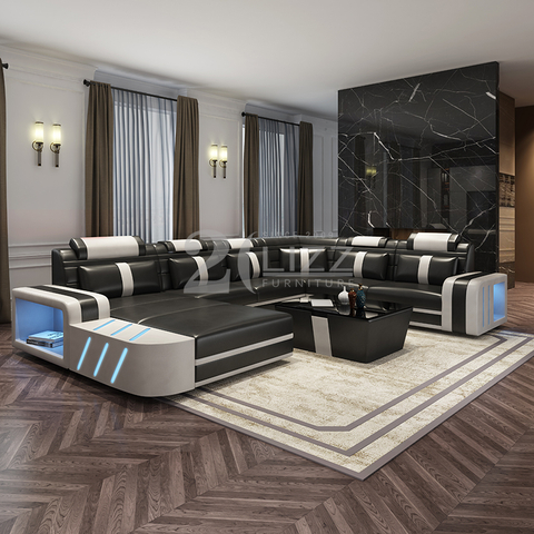 مبل سکشنال چرمی Leisure Leed with Chase