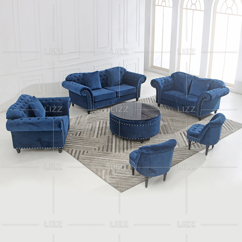 مبل پارچه ای سبک کلاسیک Leisure با صندلی کوچک