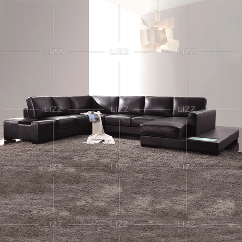 مبل چرمی با کیفیت U Shape LED