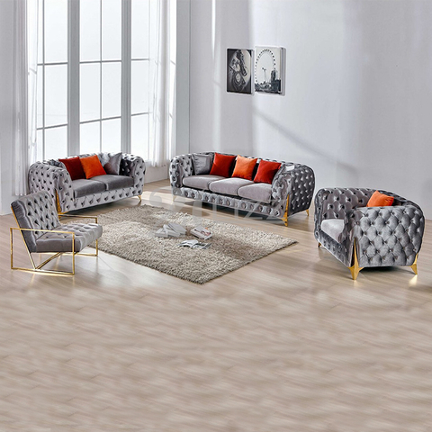 مبل پارچه ای مخملی Leisure High End